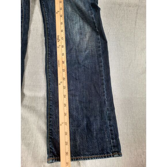 BOSS HUGO BOSS Men 36X32 Acid Wash Relaxed Fit‎ Navy Blue Denim Jeans - Picture 4 of 8